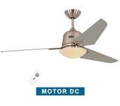Ventilador De Techo Con Luz Casafan 513285 Eco Aviatos Gris Platedo/cromado