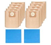 Bolsas De Repuesto Para Aspiradora 19-3100 Compatibles Con Aspiradoras Húmedas/secas De 5-6 Galones Bolsas Desechables Para Polvo Filtro Reutilizable