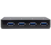 Startech.com Concentrador Usb 3.0 De 4 Puertos - Ladrón Con Puertos De Carga Y Sincronización - Hub Con 1 Puerto De 2,4a