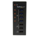 Startech.com Hub Concentrador Usb 3.0 De 4 Puertos Y 3 Puertos De Carga Usb ( 2x 1a Y 1x 2a) - Ladrón Con Carcasa De Metal
