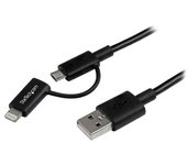 Startech.com Cable 1m Lightning Y Micro Usb A Usb Negro Para Ipod Iphone