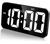 Reloj De Pared Digital De Pantalla Grande, Reloj Digital Grande De 11' Con Atenuación Automática, 12/24h, Reloj De Pared Silencioso Para Decoración De
