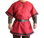 Camisas Medievales De Guerrero Vikingo Para Hombre, Talla Grande, Disfraz De Cosplay, Color Rojo