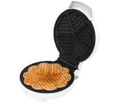 Cecotec Gofrera Eléctrica Fun Gofrestone Round. 1000 W, Acabados Acero Inoxidable, 1-5 Gofres, Forma De Corazón O 1 Grande