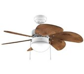 Ventilador De Techo Con Luz Energysilence Aero 365 White&wood Cecotec