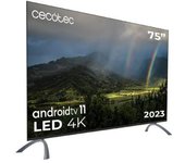 Tv Qled 75" Smart V2 Cecotec, 4k Uhd, Android 11, Wide Color Gamut, Dolby