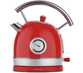 Hervidor De Agua Eléctrico De 1,8 Litros Thermosense 420 Vintage Light Red. 2200 W, 8 Tazas De Té De Capacidad, Medidor De Temperatura, Estilo Vintage
