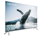 Tv Qled 75" Smart V3+ Cecotec, 4k Uhd, Android 11, Frameless, Google Voice