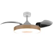 Ventilador De Techo Con Luz Energysilence Aero 4280 Invisible Whitewood Cecotec