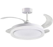 Ventilador De Techo Kigali Bel Air 72w Aspas Retráctiles Mando A Distancia Blanco Ø108 Cm