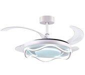 Ventilador De Techo Antea Bel Air 80w 4 Aspas Retráctiles Blanco Ø108 Cm