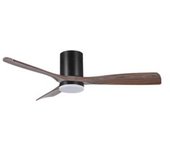 Ventilador De Techo Siroco Bel Air 40w 3 Aspas Con Luz Led Negro/roble Ø130 Cm