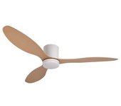 Ventilador De Techo Mistral Bel Air 48w 3 Aspas Con Luz Led Blanco/haya Ø130 Cm