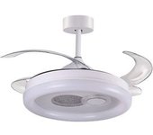 Ventilador De Techo Hermes Bel Air 108w 4 Aspas Retráctiles Mando A Distancia Blanco Ø108 Cm