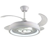 Ventilador De Techo Dafne Bel Air 72w 4 Aspas Retráctiles Blanco Ø108 Cm