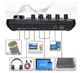 F998 Sound Card Kit,bm-800 Microphone Kit,with Live Sound Card,audio Mixer Condenser Pc Gaming Mic