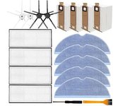 Accessories For Roborock S7 S7+ T7s T7 Plus T7s Plus Robot Vacuum Cleaner Replacement Parts 4 Side Brush 4 Hepa Filters 5 Mop Cloths 4 Dust Bags