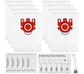 Paquete De 8 Bolsas Para Aspiradora Miele Fjm, Bolsas Airclean 3d Efficiency Para Aspiradora Miele Fjm, Bolsas De Repuesto Para Aspiradoras C1, C2,
