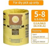 Bolsas De Filtro De Polvo Compatibles Con Aspiradoras En Seco Y Húmedo Shop Vac De 5 A 8 Galones