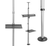 Soporte Para Tv Telescópico, Techo Y Suelo Con Estante Maclean Mc-791n 37 " - 70 ", Máx. 30 Kg