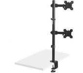Soporte Para Monitor, Doble, Vertical Para Monitores Oled Qled Lcd Y Led De 13-27" Vesa 75x75 Y 100x100, Max. 9kg