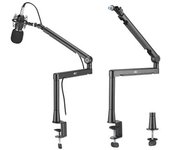 Nanors Rs471 Soporte De Micrófono, Soporte Gestión De Cables, Brazo Giratorio, Aluminio