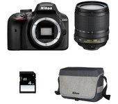 Ndbk013061 nikon D3400 Black + Af-s 18-105mm F3.5-5.6g Ed Vr(white Box) + Nikon Bag+8gb Sd Card