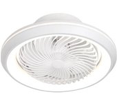 Ventilador Plafón De Techo Con Luz Led Giratorio, Función Oscilante 360o. 6 Velocidades, Color De Luz Regulable. Mando A Distancia. (blanco)