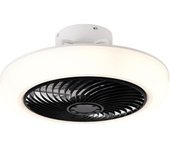 Ventilador Plafón De Techo Con Luz Led Simply Con Función Verano E Invierno. Ventilador De Techo Discreto Y Funcional. (negro)