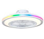 Dupi Ventilador De Techo Con Luz Led Rgb Slim Air | Función Verano E Invierno | 6 Velocidades | Mando A Distancia | Plafón 58 Cm | Motor Dc Silencioso