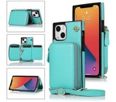 Nueva Cartera Función Teléfono Caso Para Iphone 14 Pro Con Titular De Tarjeta Correa De Hombro Mujer