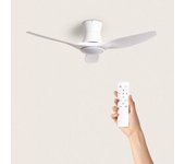 Ventilador De Techo Silencioso Salamina Blanco 132cm Motor Dc Mando A Distancia Con Luz Sí