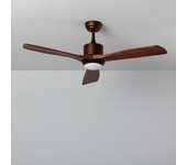 Ventilador De Techo Silencioso Forest Marrón 132cm Motor Dc Mando A Distancia Sin Luz No