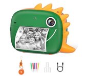 Cámara Instantánea De Impresión Klack Para Niños De 3 A 12 Años, Pantalla De 2 Pulgadas, Cámara De Video Hd De 12mp - Verde