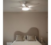 Ventilador De Techo Silencioso Patroclo Blanco 132cm Motor Dc