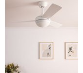 Ventilador De Techo Silencioso Navy 107cm Motor Dc Para Exterior Madera Clara Mando A Distancia Sin Luz