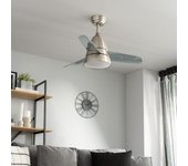 Ventilador De Techo Silencioso Industrial Plata 91cm Motor Dc (3000k - 4000k - 5500k)