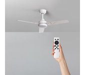 Ventilador De Techo Silencioso Vacker 105cm Motor Dc Para Exterior Mando A Distancia Sin Luz