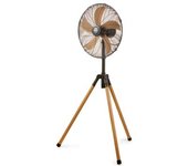 Ventilador De Pie 45 Cm 50 W Beige Y Negro Domo