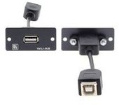 Kramer Wall Plate De Insercion Usb Disponible En Gris, Blanc