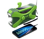 Radio De Emergencia De 10 000 Ma, Generador De Manivela Multitifción, Linterna Solar, Radio Meteorológica Am/fm Portátil (apta Para Cortes De Energía