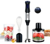 Picadora Eléctrica Maple Inoxidable Incluye Medium Vase, Picador Y Emulsionador | Pica Hielo, Pies Freezados, Frutos Secos Batidora De Mano 1000w, 5