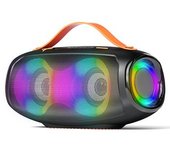 Altavoz Bluetooth, Altavoz Inalámbrico Portátil Con Luces Led, Sonido Potente 20w Con Doble Altavoz Y Doble Diafragma, Batería 2400mah De Larga