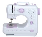 Máquina De Coser Portátil, 12 Puntadas Diferentes, Con Pedal Y Lámpara Incorporada, Color Morado
