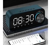 Altavoz Bluetooth Inalámbrico Fm Radio Caja De Sonido Escritorio Reloj Despertador Subwoofer Reproductor De Música Tf Tarjeta Bass Altavoz Boom Para