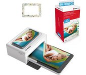 Agfa Photo Pack Impresora Realipix Moments + 80 Cartuchos Fotográficos Y Papel + Bonito Marco Magnético - Bluetooth Photo Print 10x15 Cm, Ios Y