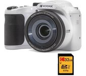 Kodak Pixpro Astro Zoom Az255 + Tarjeta Sd 32 Gb - Cámara Bridge Digital De 16 Mp, Zoom 25x, Video Hd 1080p, Gran Angular De 24 Mm, Pantalla Lcd De 3"