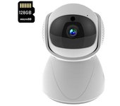 Cámara De Vigilancia Szsmart Yfy01 5g Wifi 1080p Visión Nocturna I Conversación Bidireccional + Tarjeta De Memoria 128gb - Blanco