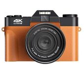 Cámara Digital Szsmart Dc08 4k F2.4 16x Multiplicación Pantalla De 3 Pulgadas Regalo De Cumpleaños Naranja