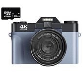 Cámara Digital Szsmart Dc08 4k F2.4 16x Multiplicación Pantalla De 3 Pulgadas Regalo De Cumpleaños Gris 128g